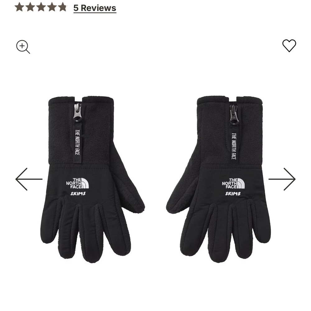 Sold out the North face x SKIMS RETRO DENALI FLEECE GLOVES